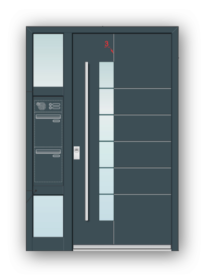 Anzahlung Inothernm Haustür Modell AAE 1624, Details in AB 202407365665 vom 31.07.2024